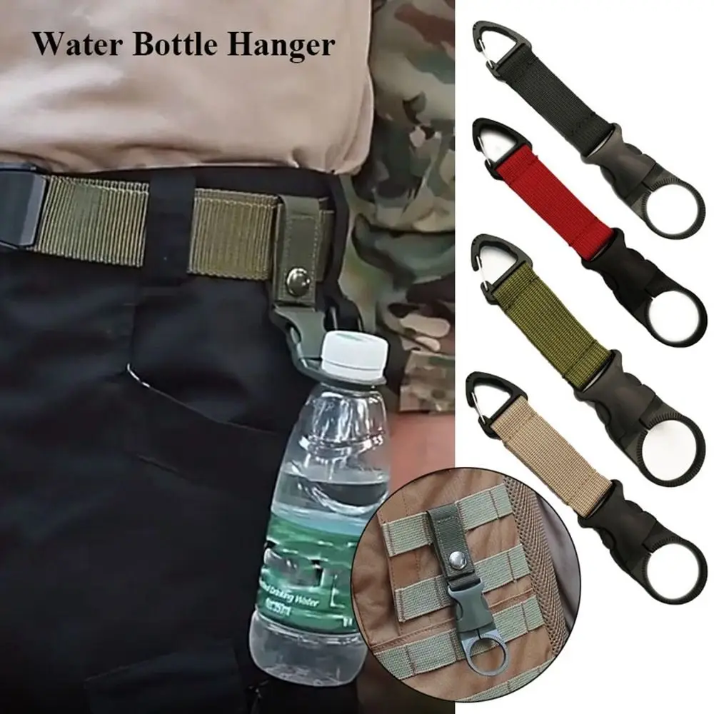 

2pcs 4 Colors Molle Carabiners High Quality Mountaineering Hook 20cm Webbing Backpack Buckle Water Bottle Hanger Outdoor Tool