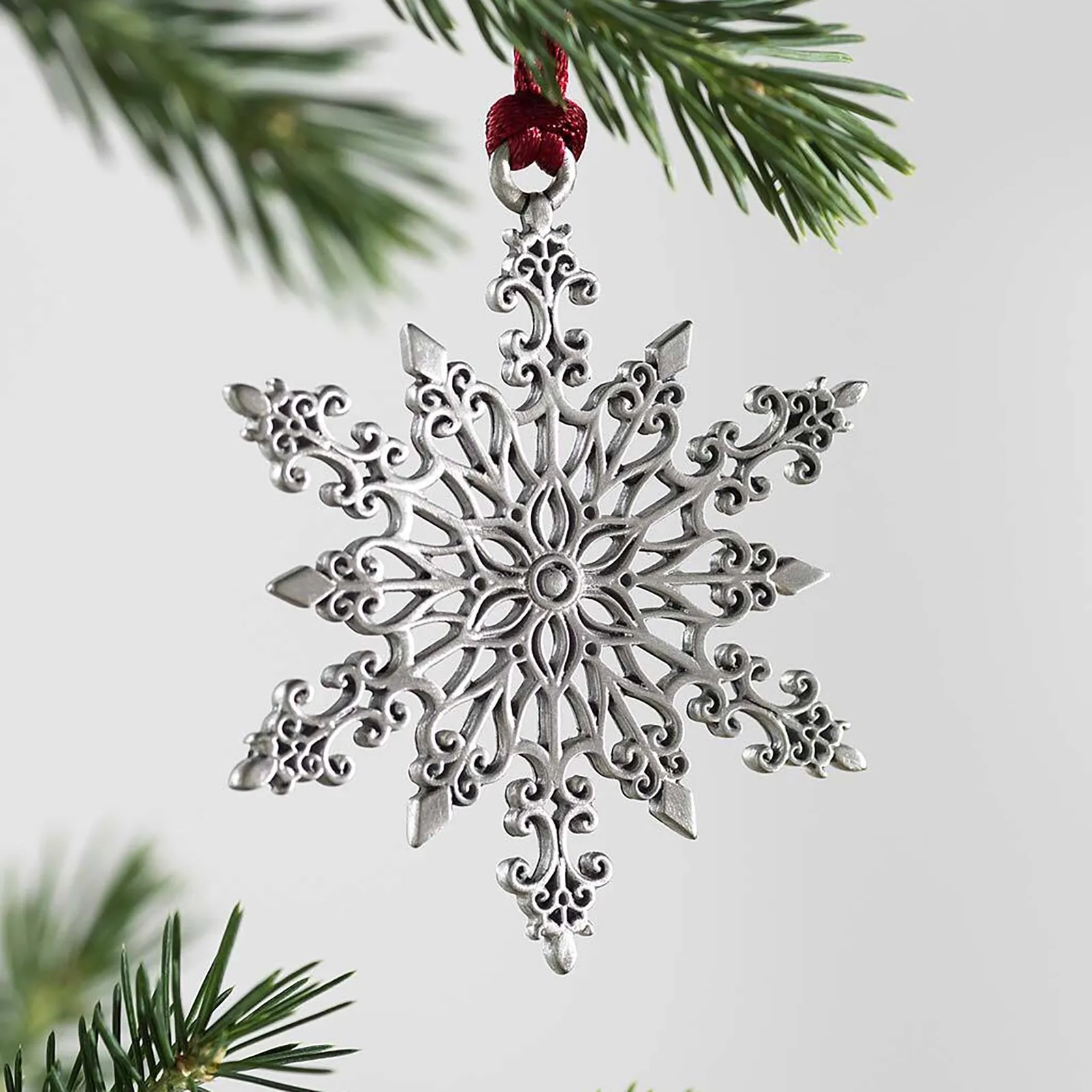 Pure Tin Christmas Tree Decorations Christmas Decorations Metal Pendant Gifts Christmas Tree Glass Crystal Beads Fast Shipping 6