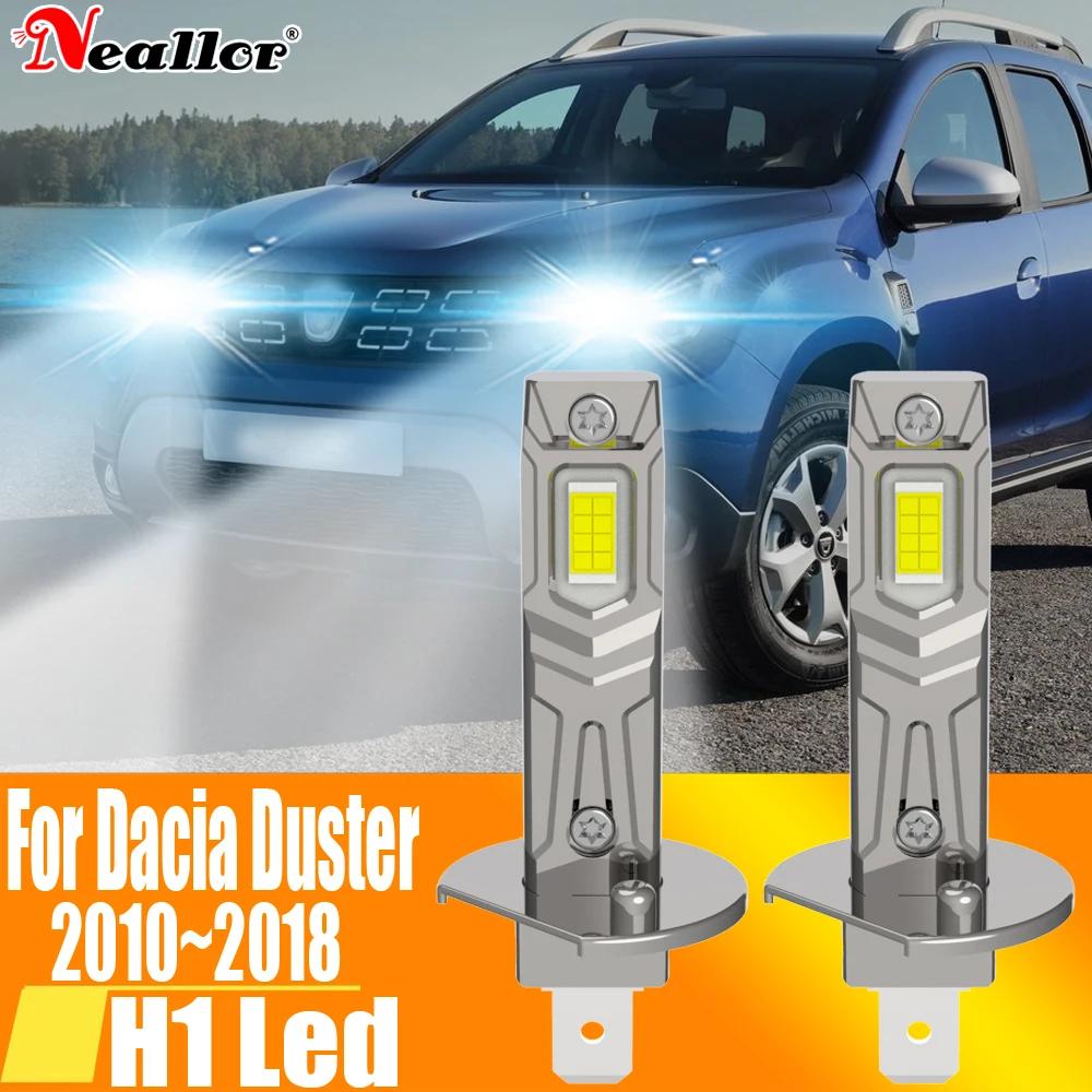 

2 шт., Автомобильные светодиодные лампы H1 12 В 55 Вт для Dacia Duster 2010 ~ 2018
