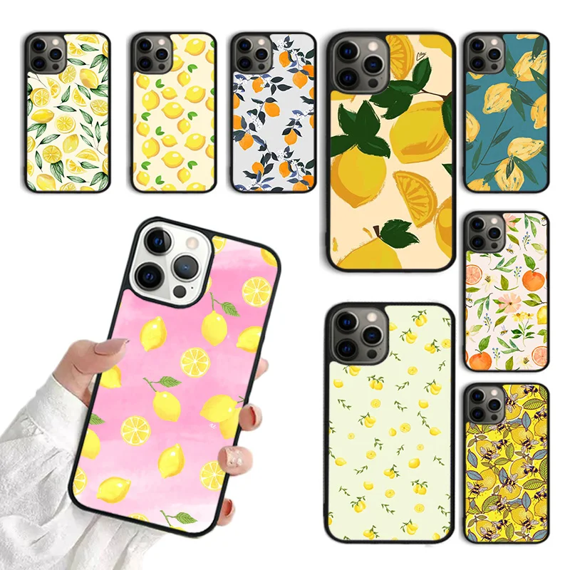 

Чехол для телефона с изображением лимона и листьев для iPhone 15 SE2020 11 12 13 14 Pro Max Mini, чехол для iPhone XS Max XR 6 7 8 Plus, чехлы