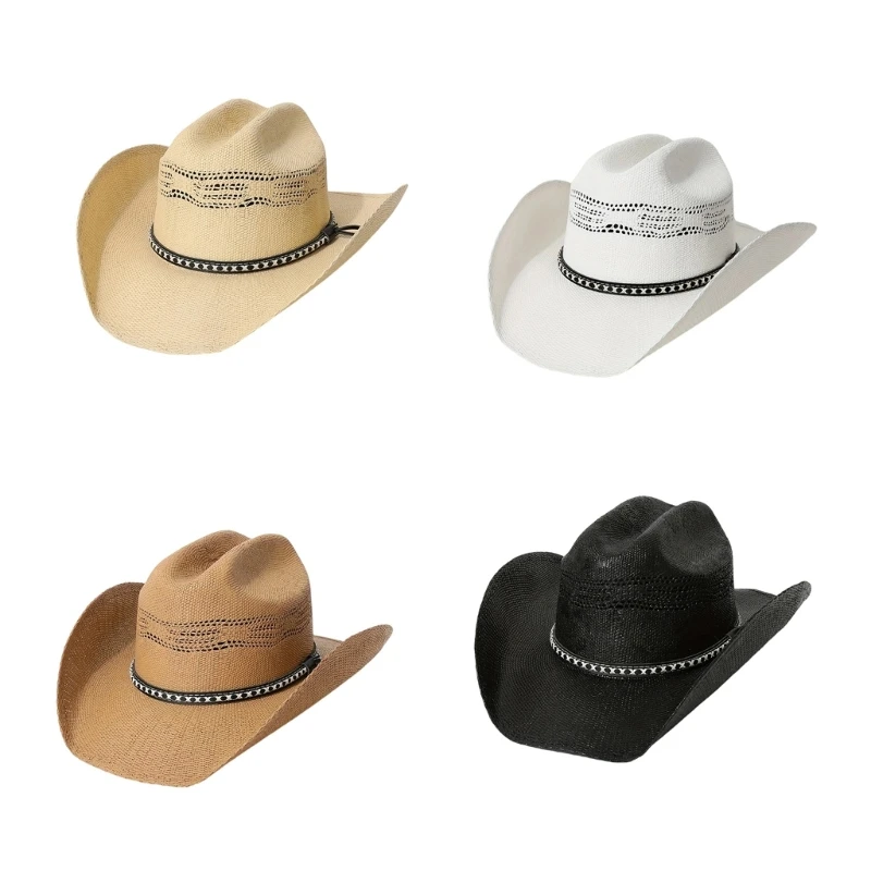 652F Stylish Panama Hat Men and Women Hat Casual Outdoor Wear Trendy Accessory for Beach and Party Wear