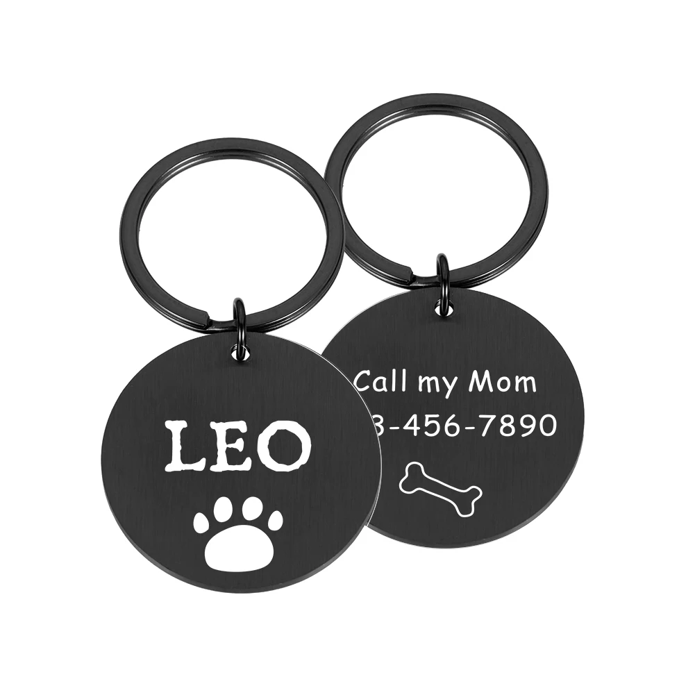 Personalized Dog Cat ID Tag Anti-lost Pet Name Tags Plates Free Engraving Dogs Cats Kitten ID Tag Nameplate Pendant for Pets Dog 