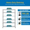 6-Tier disassembly and free assembly NSF-Certified Steel Wire Shelving with Wheels 5