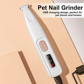 Dog Paw Trimmer with LED Light Pet Electric Pushing Scissors Waterproof Cordless for Dogs Cats Trimming Paws Eyes Ears Face Rump 2