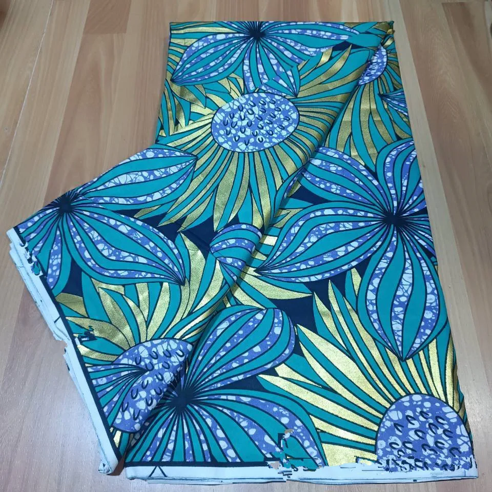 2022 Hot Sale 100% Cotton Veritable African Wax Print Fabric Real Wax African Ankara Fabric 6 yards Ghana Loincloth 5