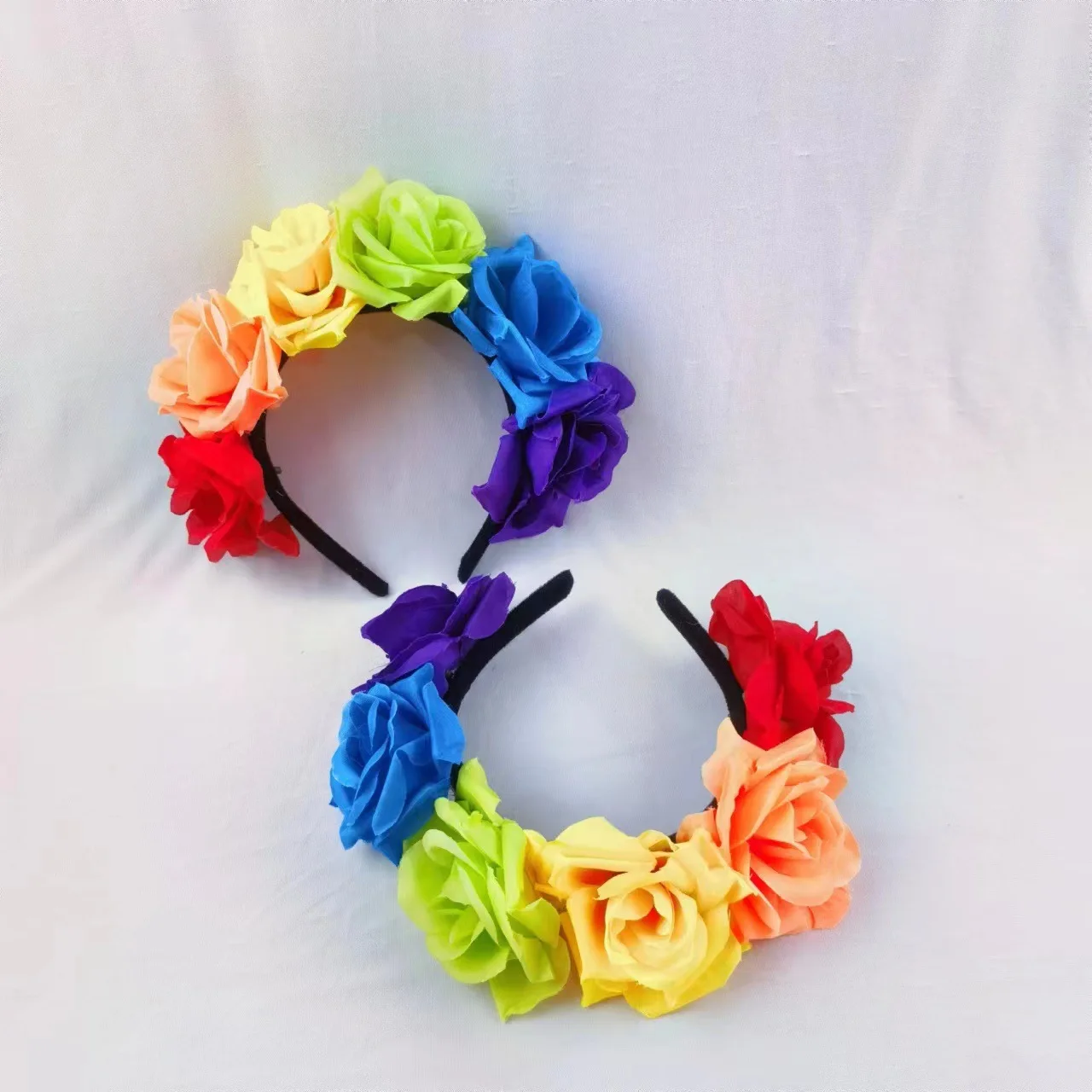 Diadema Con Corona De Flores Verdes
