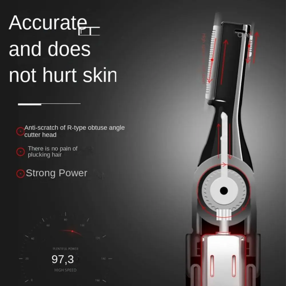 Eyebrow Comb Set Men Eyebrow Shaper Personal Battery Operated Mini Epilator Electric Trimmer Facial Razor Hair Remover