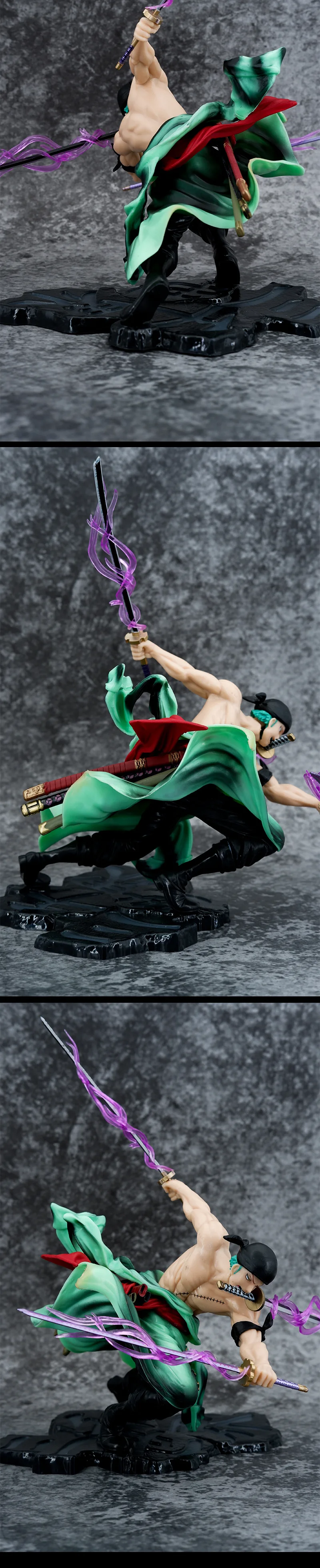 アニメ海賊セーリングキングモデルハンドピース三刀流覇王ヤマソロン置物 Special Edition Three Thousand Worlds Zoro Figure Bag POP