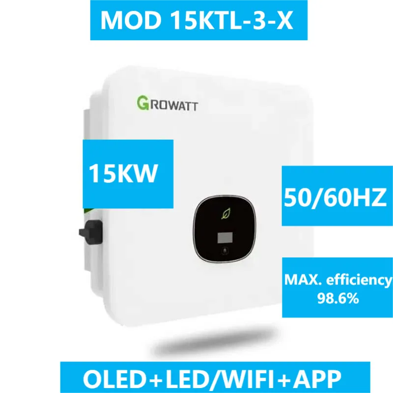 

Growatt MOD10000Tl3-X 220/380V Three Phase Hybrid Solar Inverter With Wifi And 5 Year Warranty In Stock