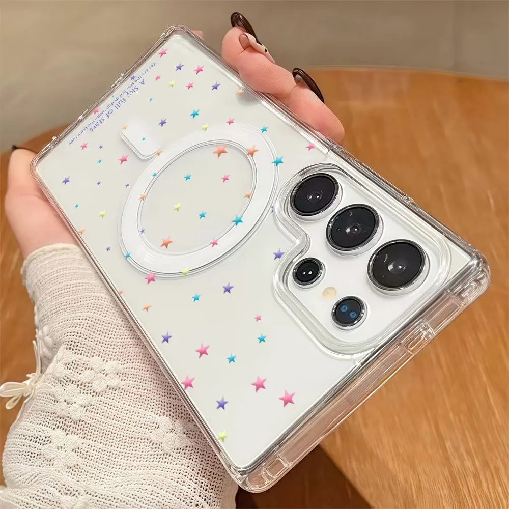 Celestial Star Magnetic Shockproof Phone Case with MagSafe Compatibility