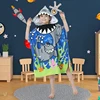 New Childrens Bath Towel Cartoon Print Cape Hooded Beach Bathrobe Soft Breathable Absorbent Quickdrying Bath Towel Robe 2