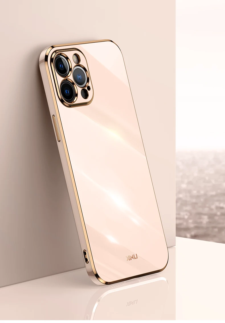 Custodia per telefono Bling Soft Square Placcata Di Lusso 3D Laser per iPhone 7 8 Plus SE 2020 6 6s Plus X XS XR 11 PRO MAX 12 13 MINI_voghion.com