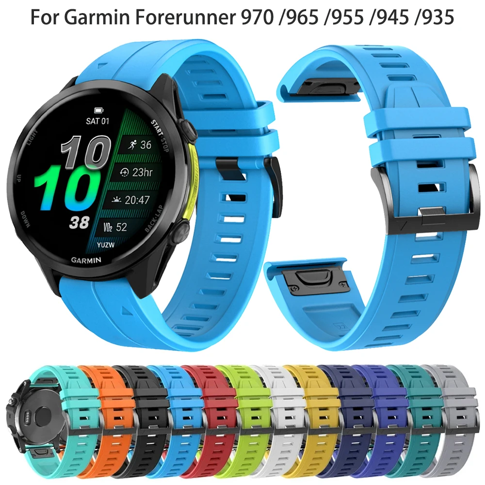 Durable Sports Silicone Watch Strap, Quick-Release Band Bracelet, Multi-Size Compatibility