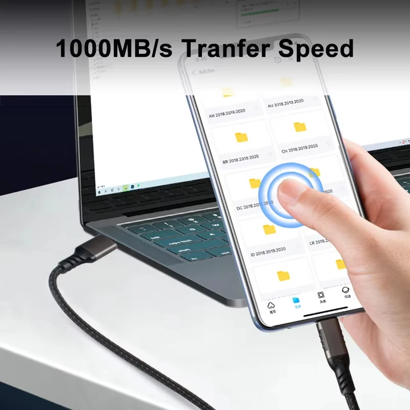 High-Speed USB 3.2 to Type-C 60W Fast Charging Cable