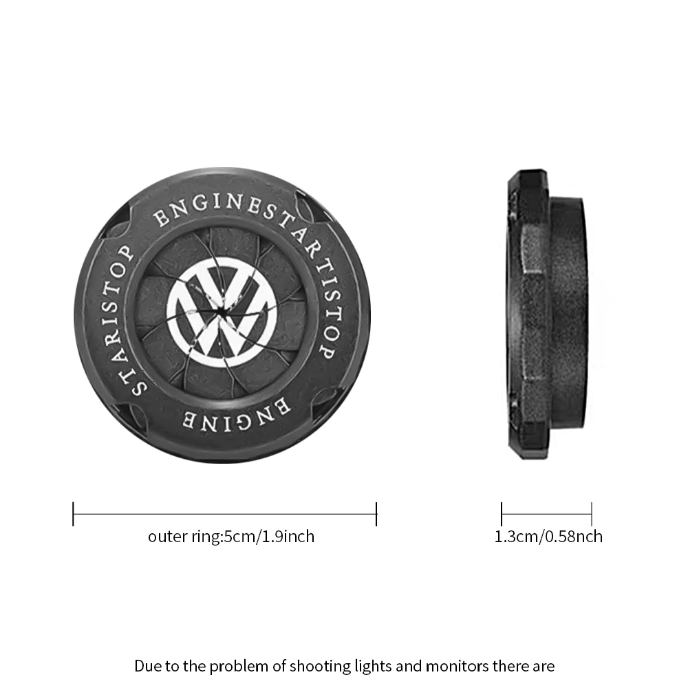 자동차 원키 시동 정지 단추 커버, 엔진 점화 장식, 폭스바겐 VW 골프 라비다 파사트 폴로 타루 티구안 마고탄용