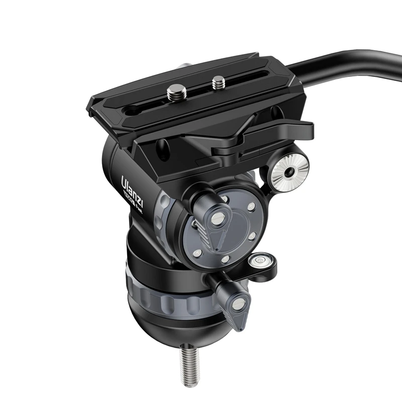 Ulanzi Video Fast Heavy Duty Fluid Video Head Dynamic Balance Hydraulic Ballhead w Quick Release Plate for Tripod Max Load 10KG