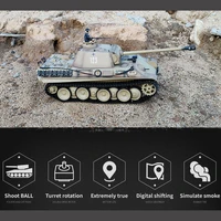 German Heavy Remote Controlled Tank  Panzerkampfwagen Ausf G 1/16 Scale TK7.0 Desert Yellow RC Tank Airsoft BB Shooting 2