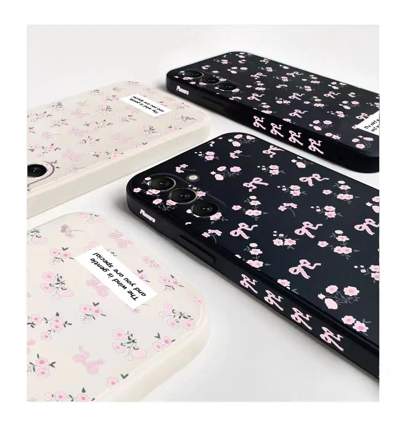 S24 rosa blumen silikon telefon hülle für samsung s23 s23fe s23plus s24 s24ultra s24plus s20fe s21 s21fe s22ultra s22 abdeckung – Detail 10