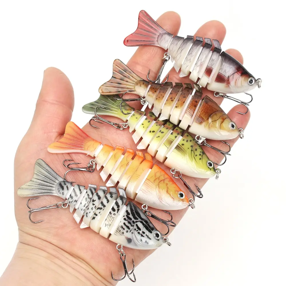 

1PCS Fishing Baits Trolling Swim Minnow Wobbler Multi-section Fishing Lure Hard Bait Crankbait 10cm 15g Artificial Fishing Lure