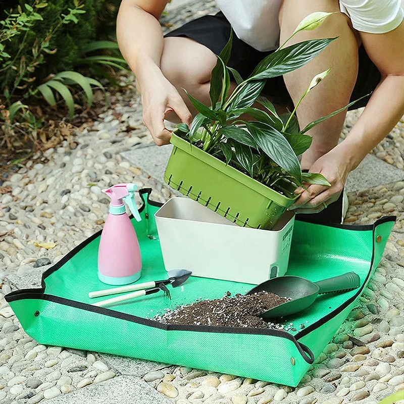 Planting Mat Gardening Mat PE Square Waterproof Plant Potting Thicken Foldable Garden Pad Anti-dirty Transplanting Tarp planting mat,gardening mat