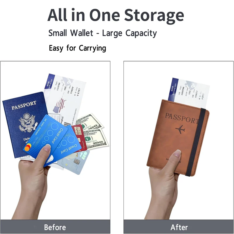 Passport Holder for Travel Essentials Wallet Cover Case Accessories,Passport...