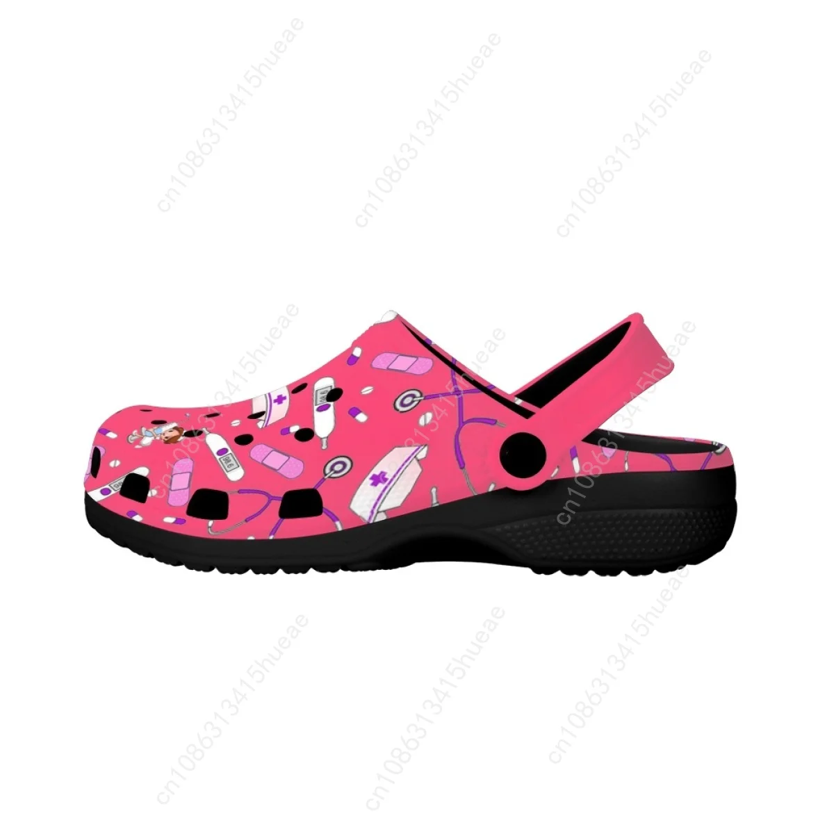 2023 New Cute Nurse Print Non-slip Garden Shoes Fashion Hospital Work Medical Sandals  Female Classic Outdoor Casual Slippers