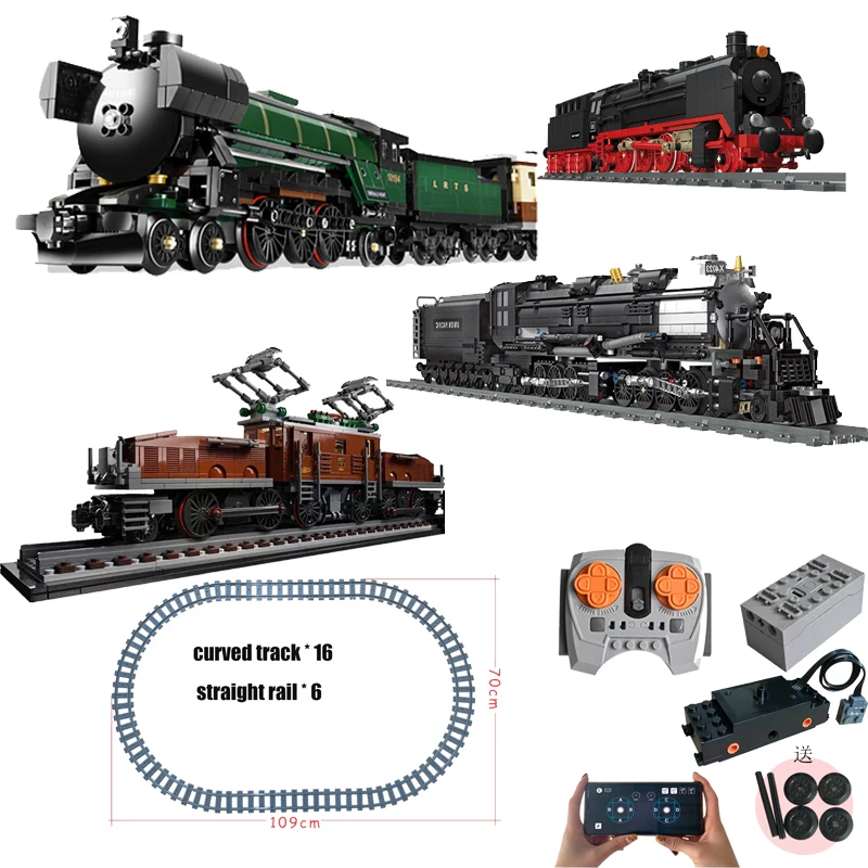 New City Spot High-Tech Expert Ultimate Series Train Building Blocks Rc Train Power Pack Train Track Toys For Children Gift