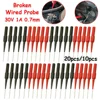 20/10pcs Insulation Piercing Needle Non-destructive Multimeter Test Probes Red or Black 30V 1A Measuring Device For Banana Plug 1