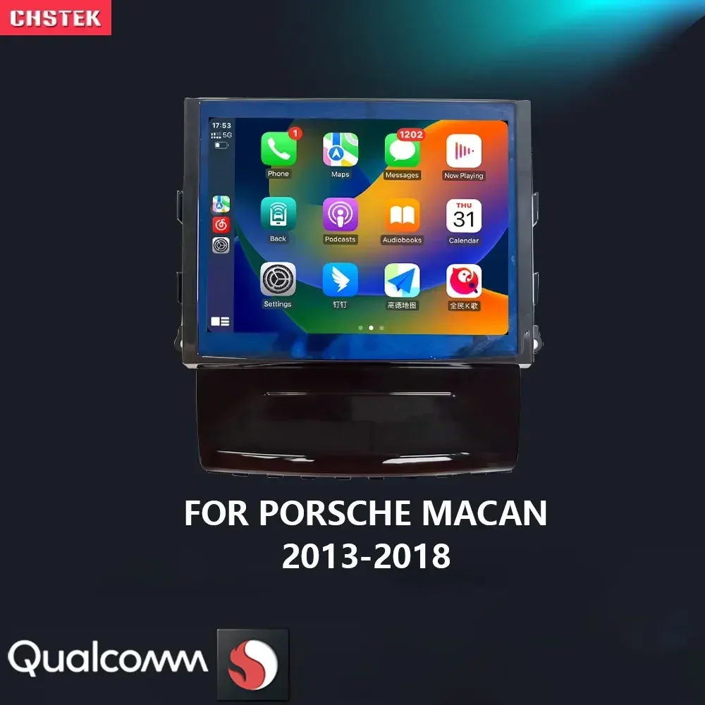

Автомобильный радиоприемник CHSTEK Qualcomm, мультимедийный плеер Carplay, 4G, Android, автомобильный медиа-стерео для Porsche Macan 2013, 2014, 2015, 2016, 2017, 2018