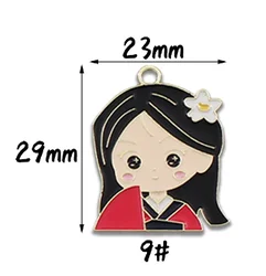 Set of 10 Colorful Cartoon Enamel Charms for Jewelry Making and DIY Projects (12)