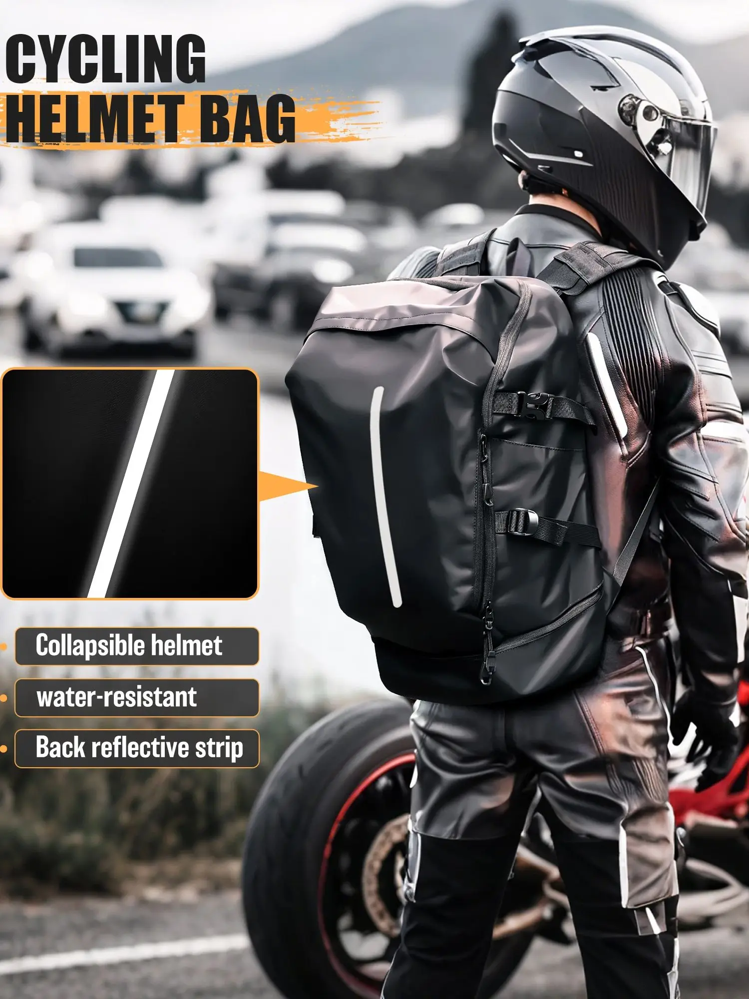 High-Capacity Men's Motorcycle Backpacks, Waterproof Backpack, Motorcycle Accessories, Laptop Bags, Travel Backpacks School Bags