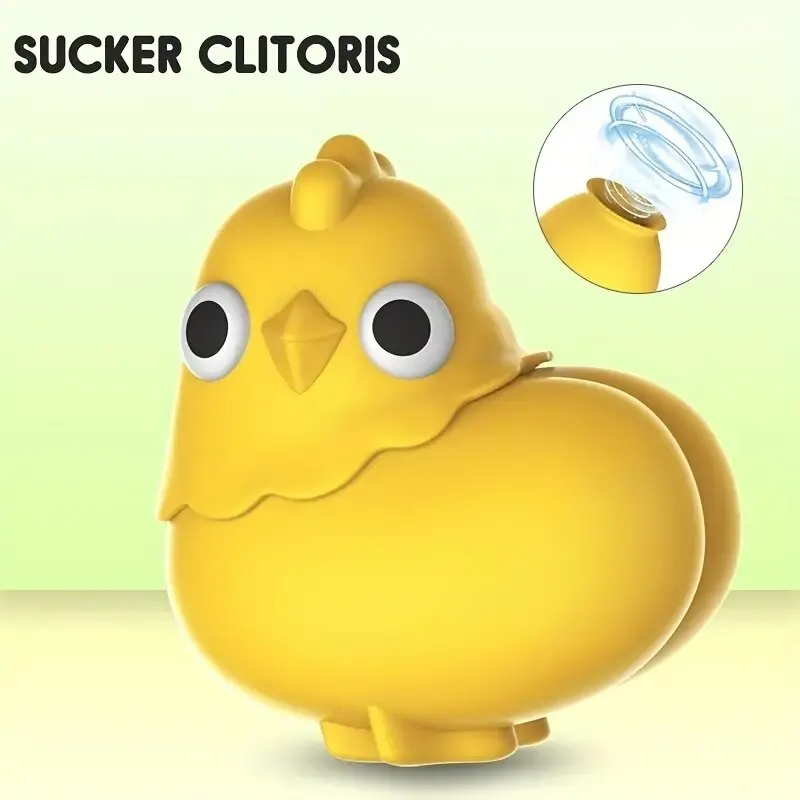 Female Vibrating Masturbator Sex Toy Chicken Shaped SuctionDevice Cute  Suction Vaginal Vibrator Adult Nipple Suction