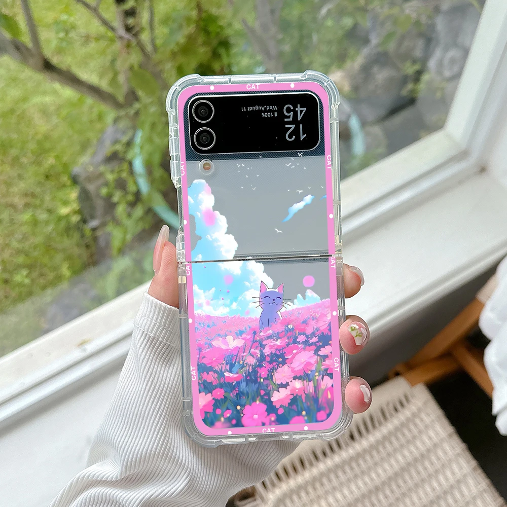 Cute Cat Cartoon Luxury Soft Anti-Fall Phone Case