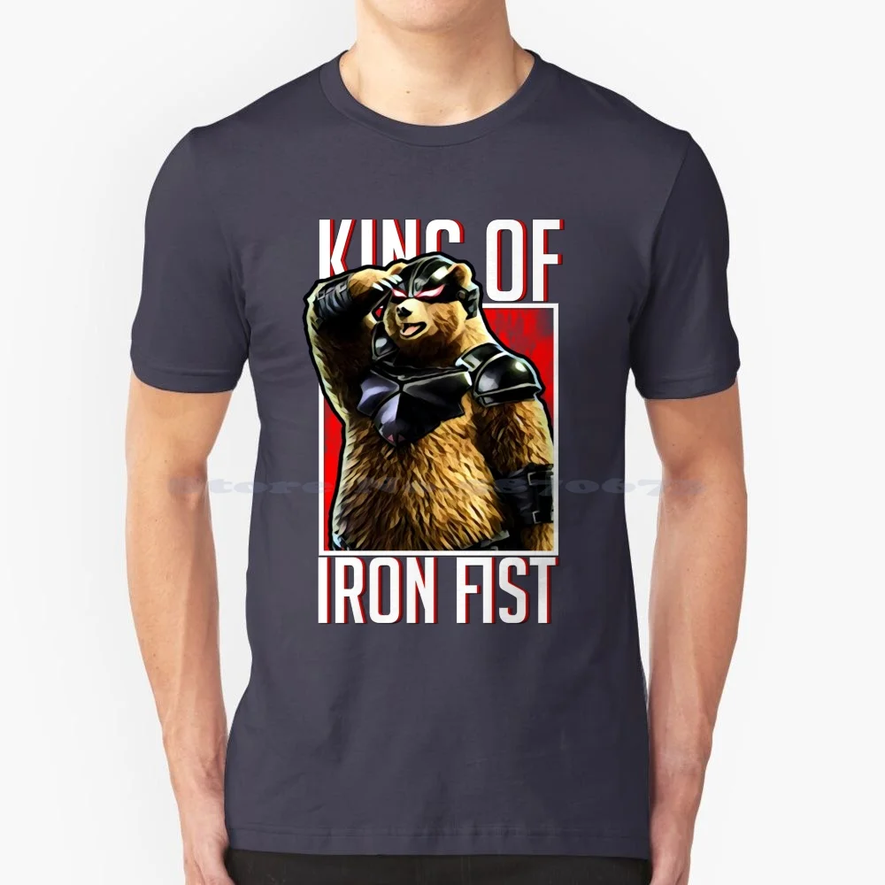 King Of Iron Fist-Kuma T Shirt 100% Cotone Tee Tekken Fighting Game Comunità Fgc King Iron Fist Devil Tournament 7 Tag Gym
