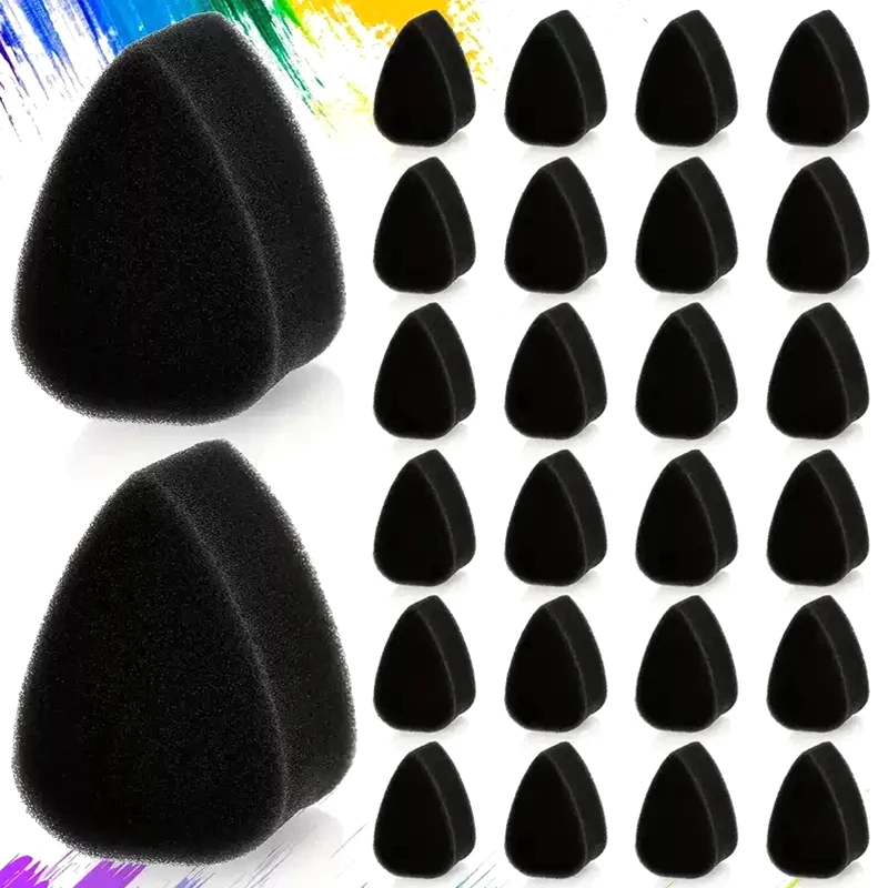 10PCS 어린이 얼굴 페인트 스펀지 다채로운 꽃잎 스펀지 폼 페인팅 공예 세트 드로잉 바디 페인팅