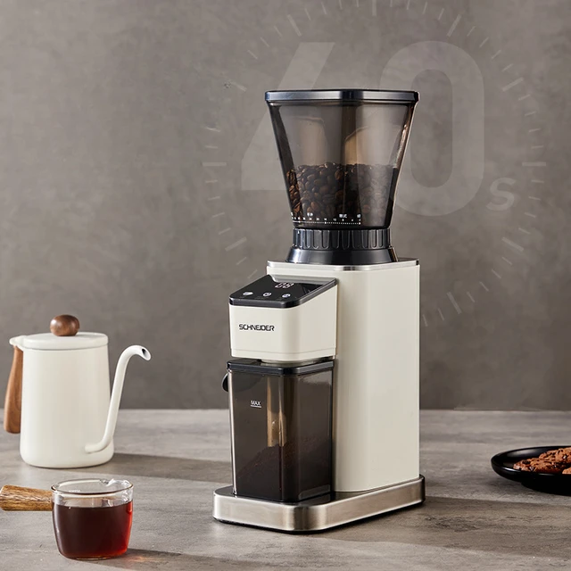 Electric coffee bean grinder Mini portable conical coffee bean grinder multi-speed adjustable large capacity coffee bean grinder 1