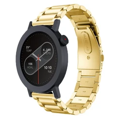 Stainless Steel Metal Watch Band Bracelet - Premium Accessory for 22mm (Gold 2)