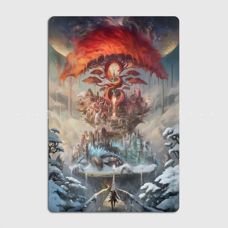 

The Painted World Metal Sign Club Bar Plates Wall Mural Design Tin Sign Postercustom-made