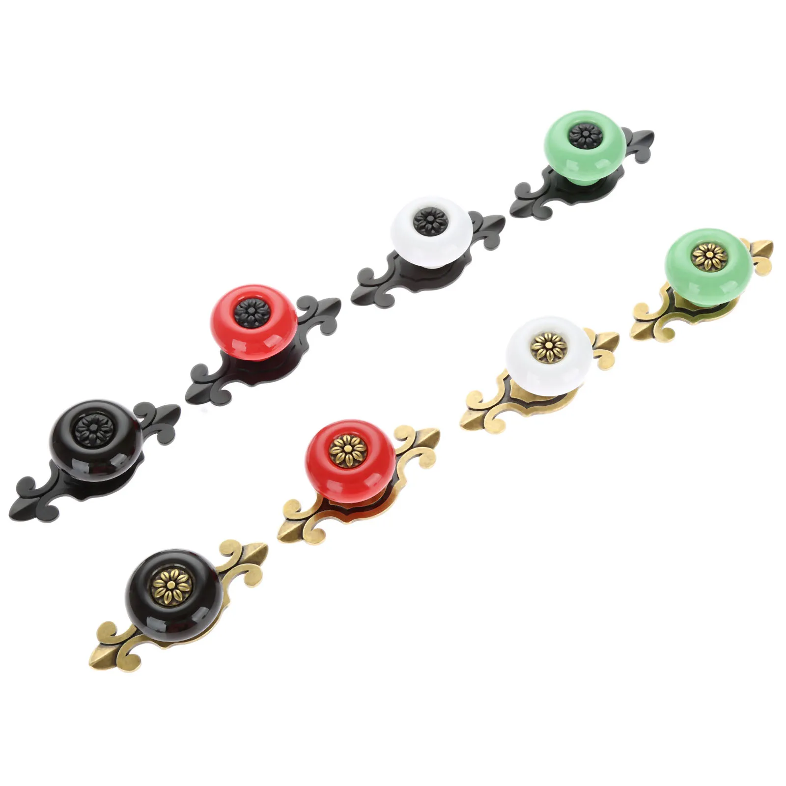 Vintage Handle Retro Ceramic Knob with Screw for Wardrobe Cabinet Drawer Kitchen Cupboard Furniture 1pc furniture knobs