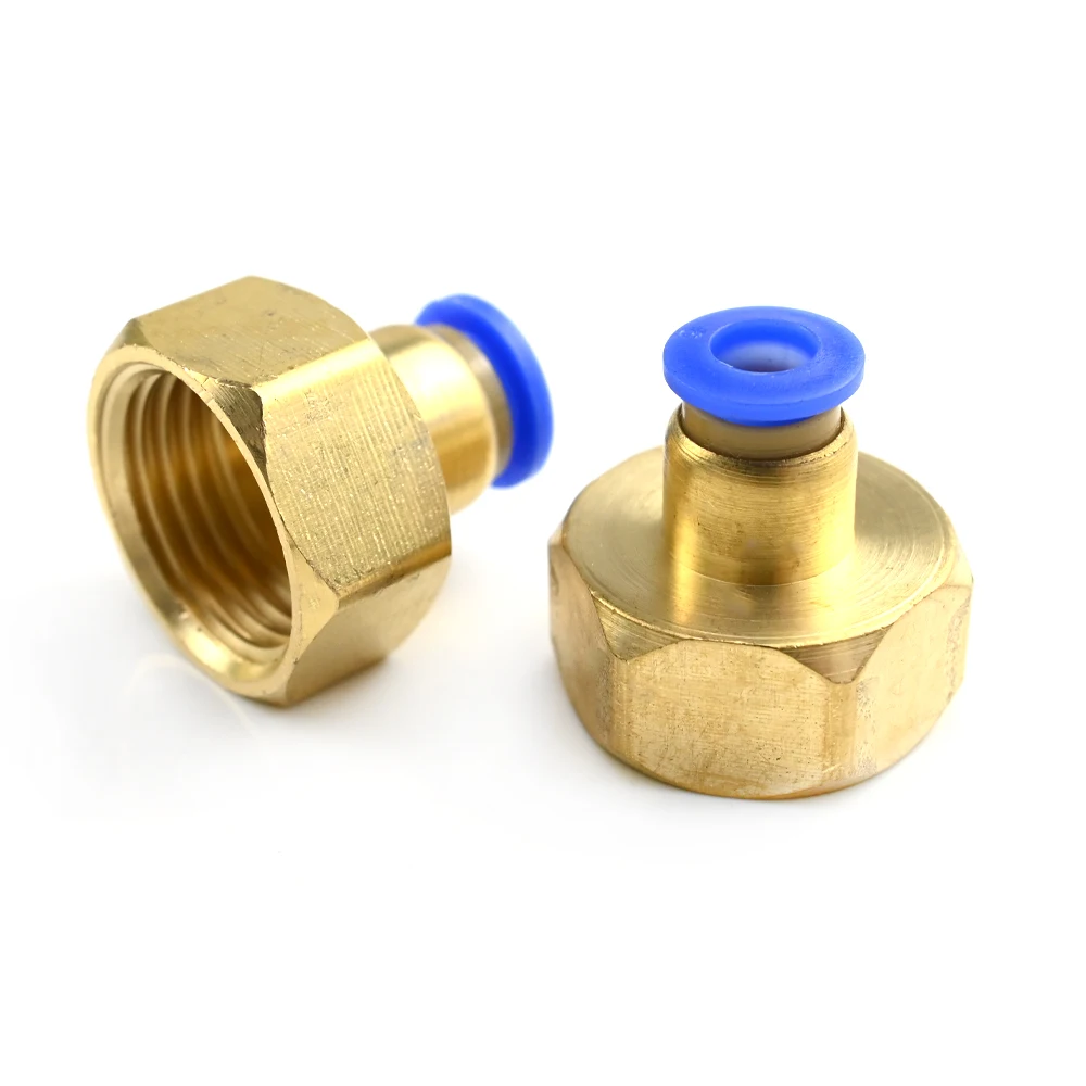 

Pneumatic Quick Connector Air Fitting For 6 8 10 12mm Hose Tube Pipe 1/2" BSP Female Thread Brass