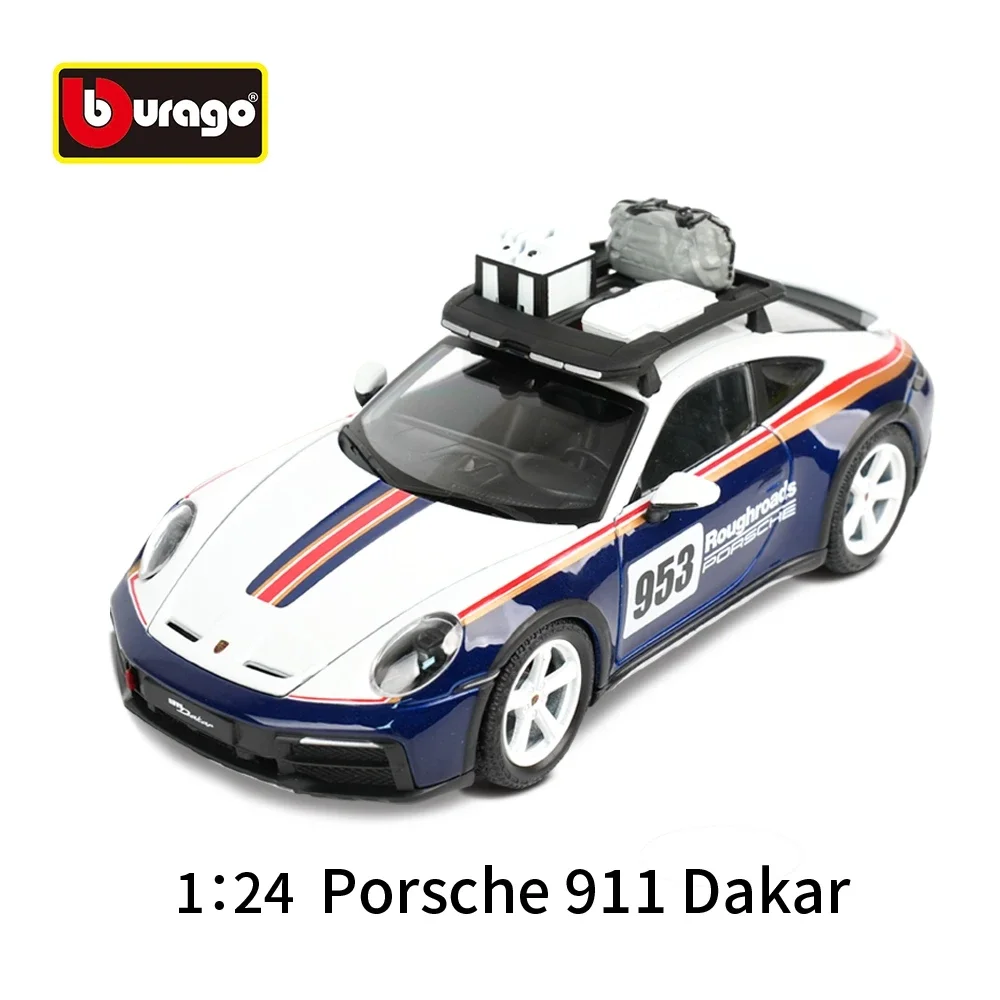 Модель гоночного автомобиля Bburago в масштабе 1:24 Porsche 911, модель автомобиля под давлением из сплава, коллекционная игрушка, подарок