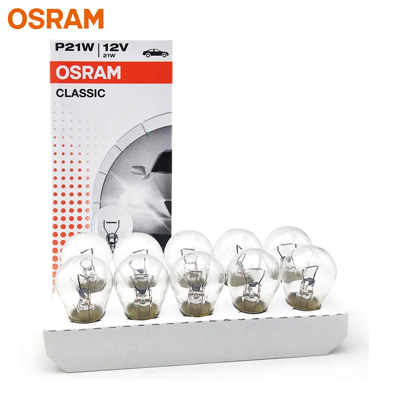 10pcs OSRAM 7225 P21/4W BAZ15d 12V S25 Original Line Metal Bases Turn  Signal Lamps Brake Light OEM Car Halogen Bulb Germany OEM - AliExpress