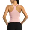 Anfilia Women Sports Tank Tops Slim Fit with Padded Solid U Neck Racerback High Elastic Running Yoga Cycling Tops 4