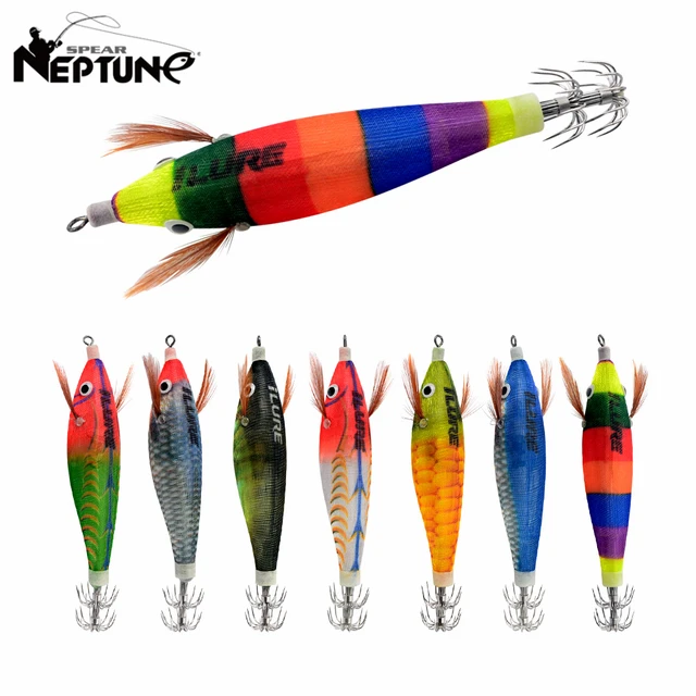 Fishing Lures 2pcs 10cm 10.2g Squid Jig with Battery Artificial Wood Shrimp  Octopus Hard Bait Cuttlefish Jigs Hook Sea Crankbait - AliExpress