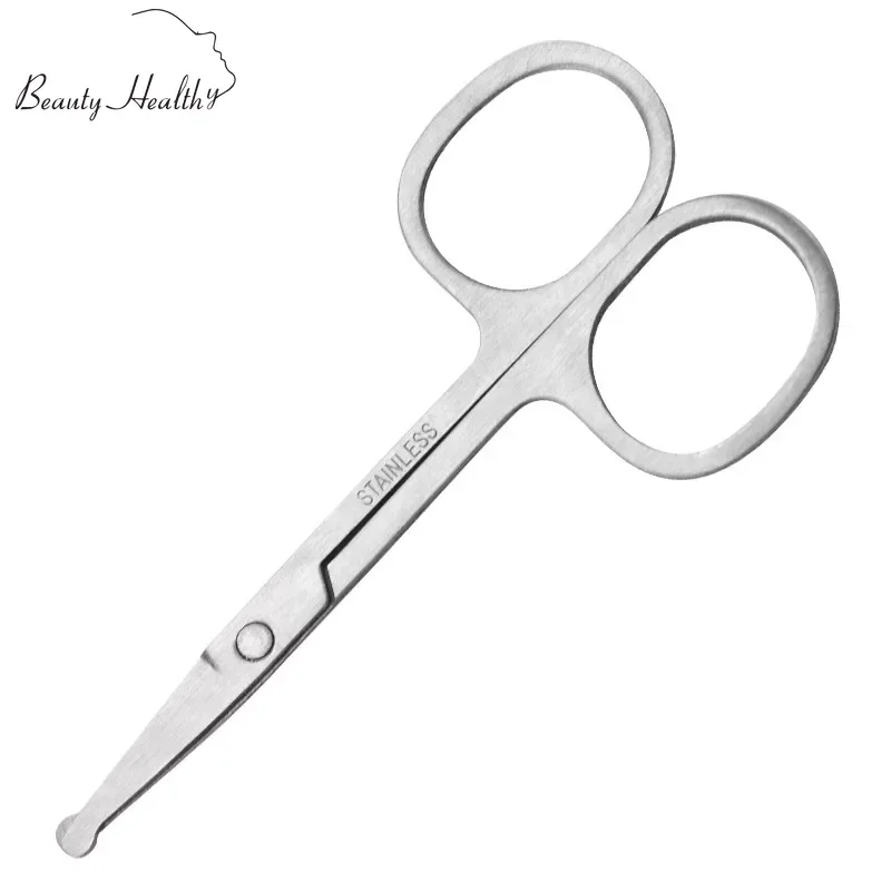 Nose Hair Scissors Multifunctional Stainless Steel Nose Hair Cut Round Head Small Scissors Manual Eyebrow Trimming Beard Scissors Beauty Tool