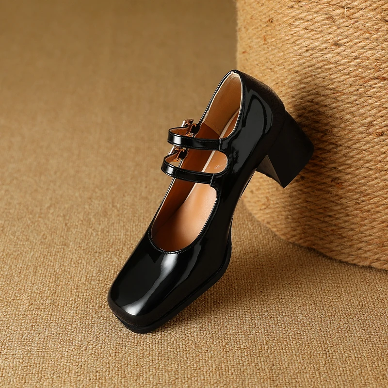 Spring New Women Pumps 6cm Mary Jane Shoes French Style Two