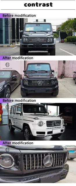 GT Front bumper Grille For Mercedes-Benz W464 G Class 2019-2021 Facelift  G550 G500 ABS sport front grill Not Fit G63 - AliExpress