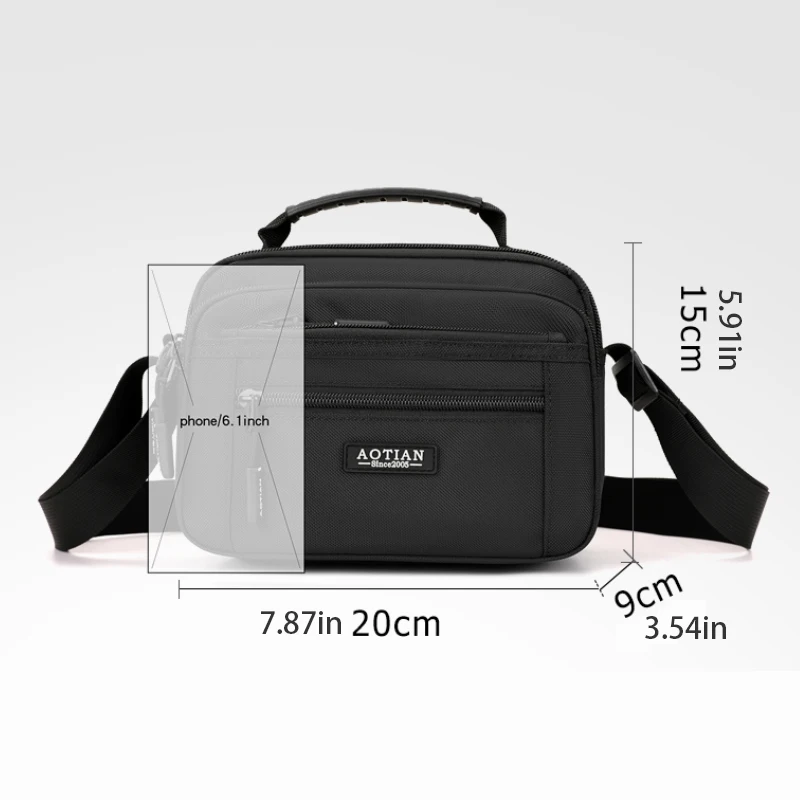 Men's Business Crossbody Bag - Advanced Multi compartment Design, Office and Leisure Shoulder Bag, for Dad and Husband (Annivers