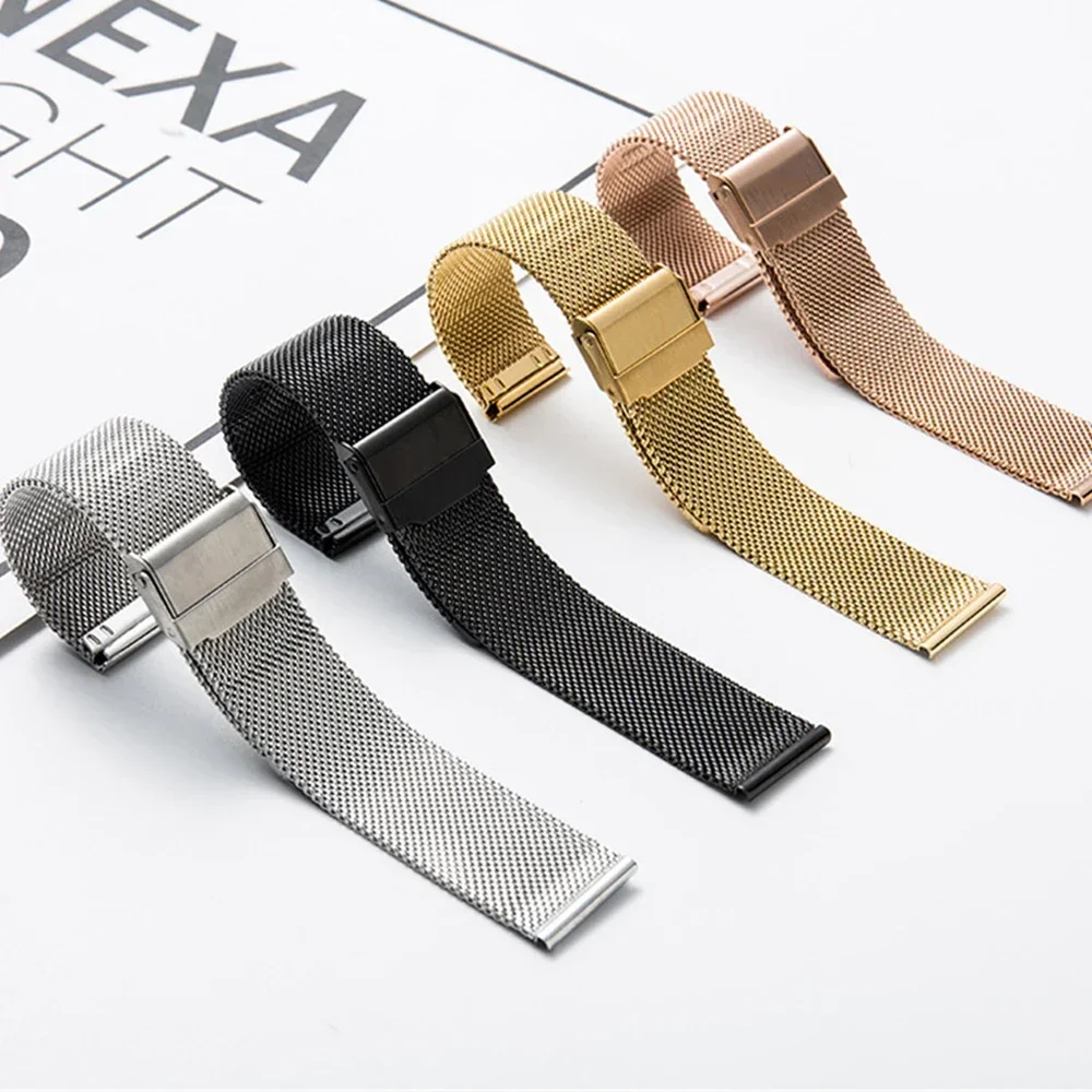 Elegant Universal Milanese Loop Strap - Stainless Steel Smartwatch Band