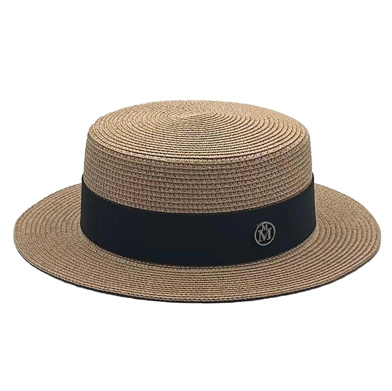 

Hat For Women Summer Beach Hat Female Casual Lady Women Flat Brim Straw Cap Girls Sun Hat Panama Chapeu Feminino